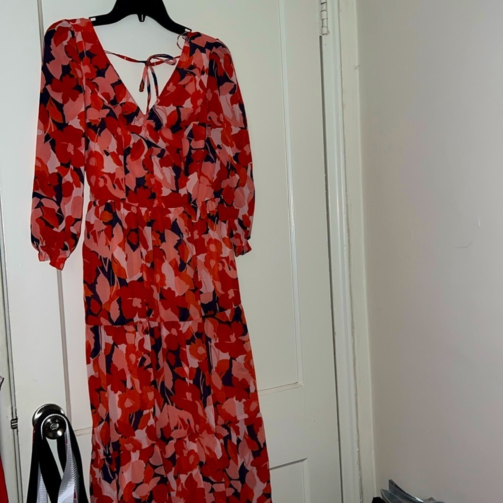 sincerly jules red maxi dress size: M